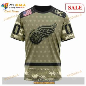 Custom Detroit Red Wings Camo Military Appreciation Sweatshirt Nhl Hoodie 3d 6