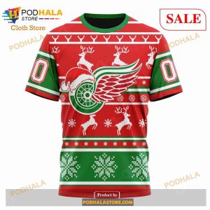 Custom Detroit Red Wings Christmas Sweatshirt Nhl Hoodie 3d For Women Men 6