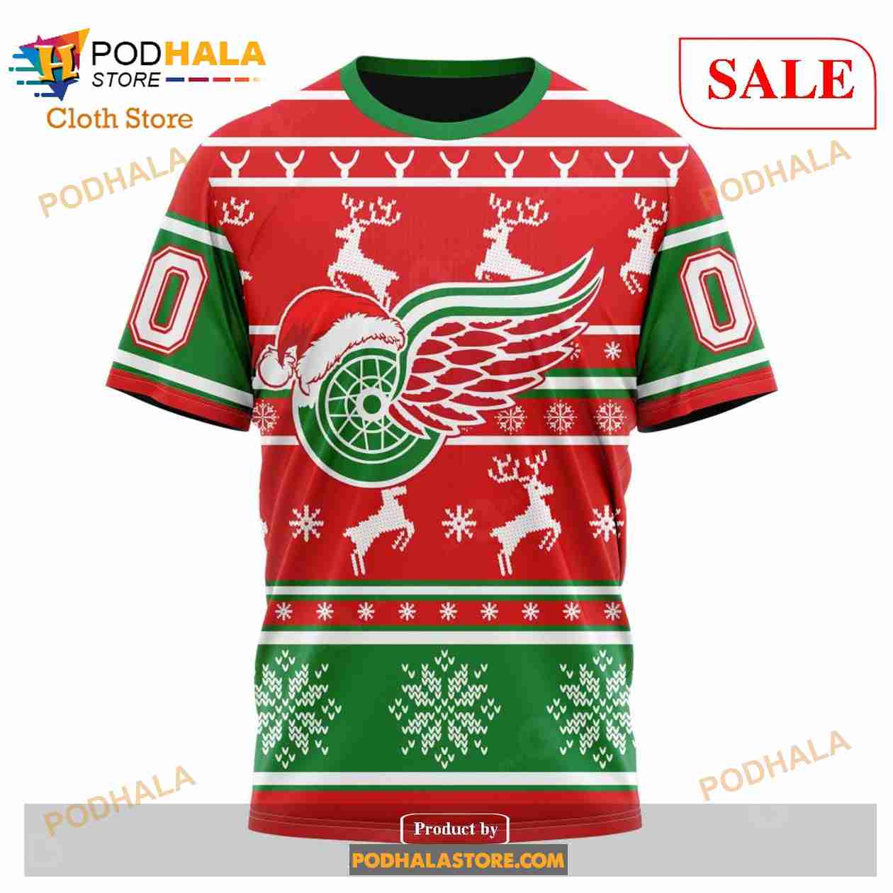 Detroit Red Wings Small Official NHL Christmas Womens Ugly Sweater Hockey