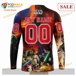 Custom Detroit Red Wings Design X Star War Sweatshirt Nhl Hoodie 3d 5