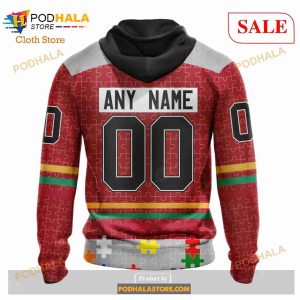 Custom Detroit Red Wings Fearless Aganst Autism Sweatshirt Nhl Hoodie 3d 3