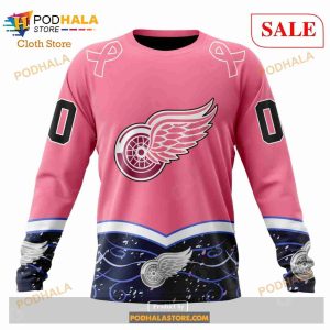 Custom Detroit Red Wings Fights Cancer Sweatshirt Nhl Hoodie 3d 4