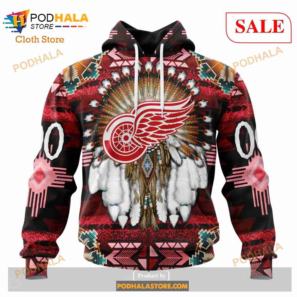 Detroit Red Wings All Over Print 3D Hoodie For Men And Women