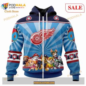 Custom Detroit Red Wings Paw Patrol Sweatshirt Nhl Hoodie 3d 2