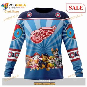 Custom Detroit Red Wings Paw Patrol Sweatshirt Nhl Hoodie 3d 4