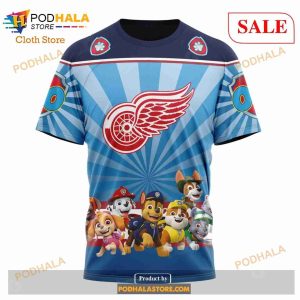 Custom Detroit Red Wings Paw Patrol Sweatshirt Nhl Hoodie 3d 6