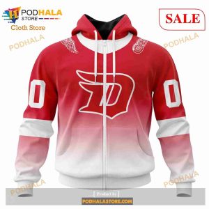 Custom Detroit Red Wings Retro Gradient Design Sweatshirt Nhl Hoodie 3d 2