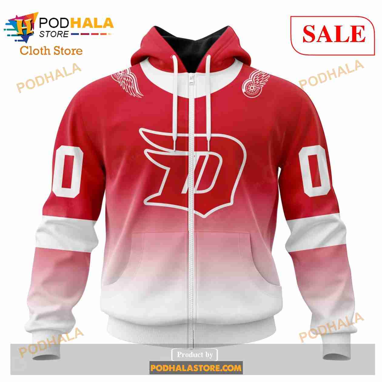 Custom Detroit Red Wings ALL Star Sunset Sweatshirt NHL Hoodie 3D