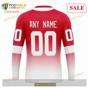 Custom Detroit Red Wings Retro Gradient Design Sweatshirt Nhl Hoodie 3d 5