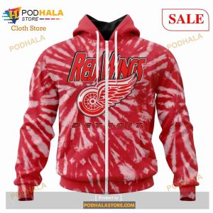 Custom Detroit Red Wings Retro Vintage Tie Dye Sweatshirt Nhl Hoodie 3d 2
