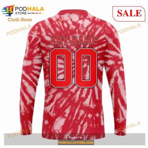 Custom Detroit Red Wings Retro Vintage Tie Dye Sweatshirt Nhl Hoodie 3d 5