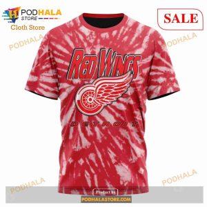 Custom Detroit Red Wings Retro Vintage Tie Dye Sweatshirt Nhl Hoodie 3d 6