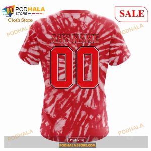 Custom Detroit Red Wings Retro Vintage Tie Dye Sweatshirt Nhl Hoodie 3d 7