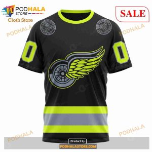 Custom Detroit Red Wings Unisex Firefighter Uniforms Color Nhl Hoodie 3d 6