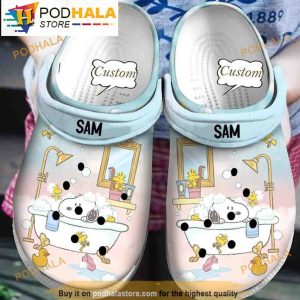 Custom Disney Take A Shower Snoopy Clogband 3D Crocs