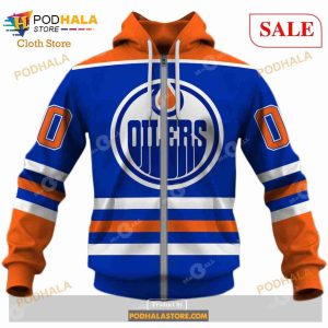 Custom Edmonton Oilers 80s Throwback Vintage Hockey Away Sweatshirt Hoodie 3d 4
