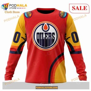 Custom Edmonton Oilers All Star Sunset Sweatshirt NHL Hoodie 3D 4