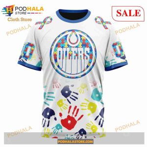 Custom Edmonton Oilers Autism Awareness Design Sweatshirt NHL Hoodie 3D 6