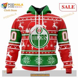 Custom Edmonton Oilers Christmas Sweatshirt NHL Hoodie 3d For Women Men 2