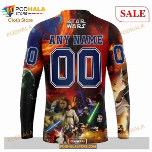 Custom Edmonton Oilers Design X Star War Sweatshirt NHL Hoodie 3D 5