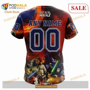 Custom Edmonton Oilers Design X Star War Sweatshirt NHL Hoodie 3D 7