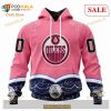 Custom Edmonton Oilers Fights Cancer Sweatshirt NHL Hoodie 3D