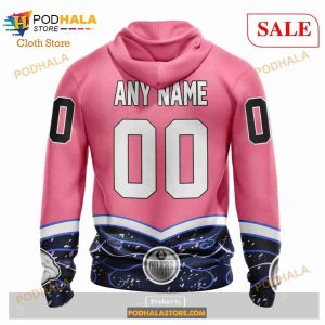 Custom Edmonton Oilers Fights Cancer Sweatshirt NHL Hoodie 3D 3