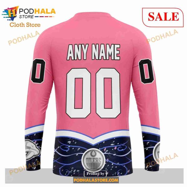 Custom Edmonton Oilers Fights Cancer Sweatshirt NHL Hoodie 3D