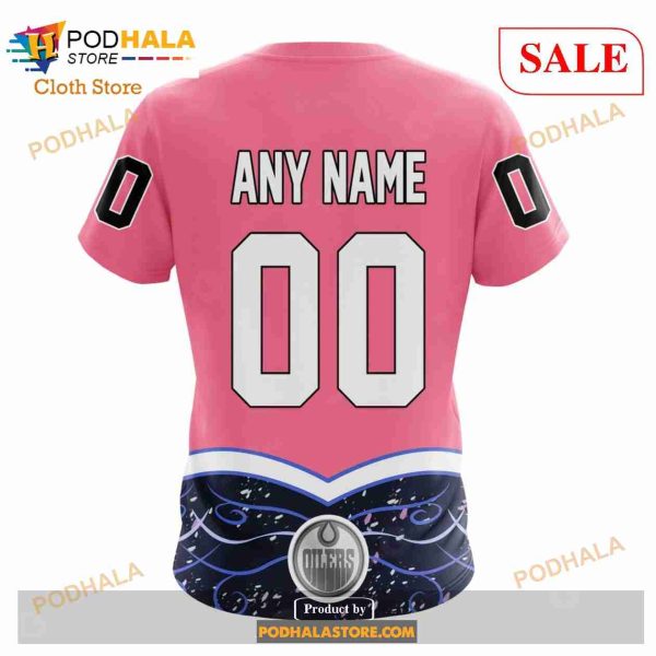 Custom Edmonton Oilers Fights Cancer Sweatshirt NHL Hoodie 3D