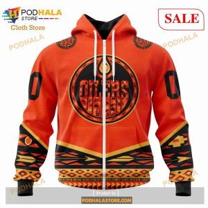 Custom Edmonton Oilers National Day For Truth And Reconciliation NHL Hoodie 3D 2