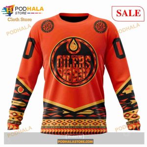 Custom Edmonton Oilers National Day For Truth And Reconciliation NHL Hoodie 3D 4