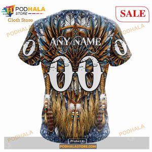 Custom Edmonton Oilers Native Costume Design Sweatshirt NHL Hoodie 3D 7