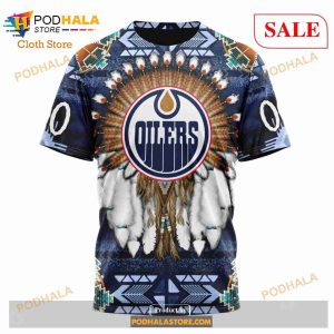 Custom Edmonton Oilers Native Costume Sweatshirt NHL Hoodie 3D 6