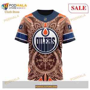 Custom Edmonton Oilers Norse Viking Symbols Sweatshirt NHL Hoodie 3D 5