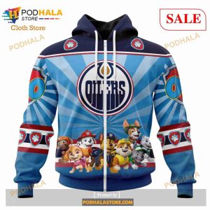 Custom Edmonton Oilers Paw Patrol Sweatshirt NHL Hoodie 3D 2