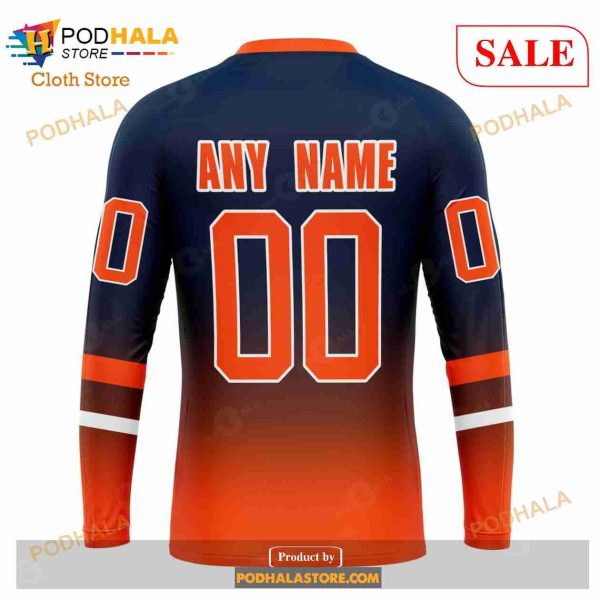 Custom Edmonton Oilers Retro Gradient Design Sweatshirt NHL Hoodie 3D