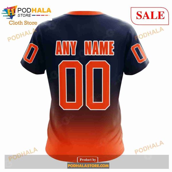 Custom Edmonton Oilers Retro Gradient Design Sweatshirt NHL Hoodie 3D