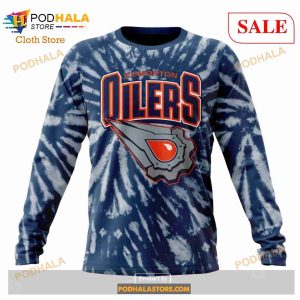 Custom Edmonton Oilers Retro Vintage Tie Dye Sweatshirt NHL Hoodie 3D 4