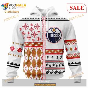 Custom Edmonton Oilers Unisex Christmas Sweatshirt NHL Hoodie 3D 2