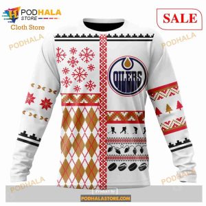 Custom Edmonton Oilers Unisex Christmas Sweatshirt NHL Hoodie 3D 4