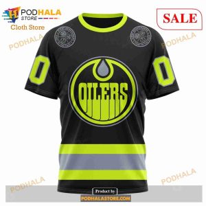 Custom Edmonton Oilers Unisex Firefighter Uniforms Color NHL Hoodie 3D 6