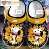 Custom Floral Sunflowers Snoopy Clogband 3D Crocs