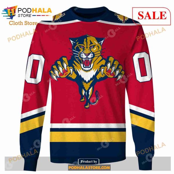 Custom Florida Panthers 90s Throwback Vintage NHL Away Sweatshirt Hoodie 3D