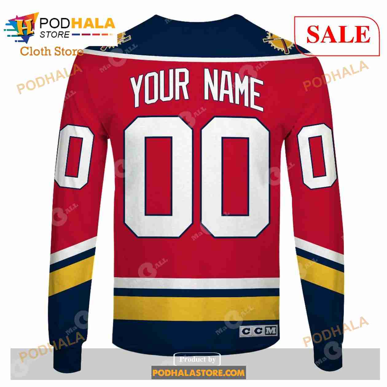 Florida Panthers CCM Jersey Pullover Hoodie - Red