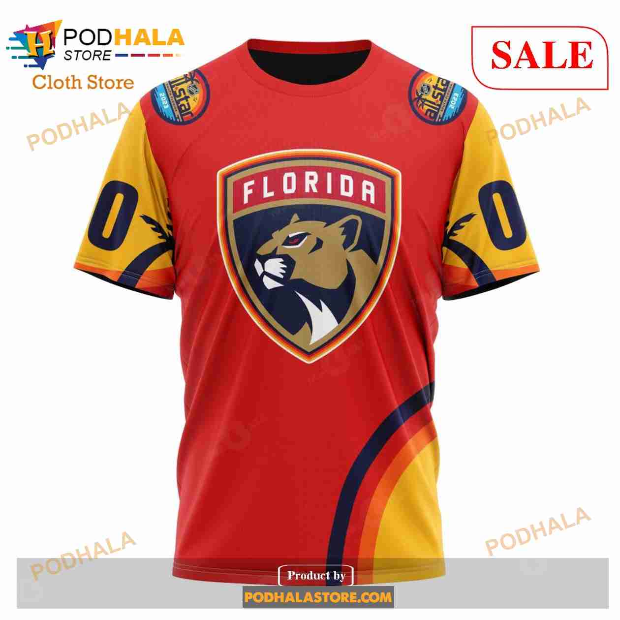 Top-selling Item] Custom 00 Florida Panthers Red 3D Unisex Jersey 2023 NHL  All-Star
