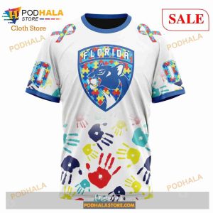 Custom Florida Panthers Autism Awareness Design NHL Hoodie 3D 6