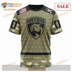 Custom Florida Panthers Camo Military Appreciation NHL Hoodie 3D 6