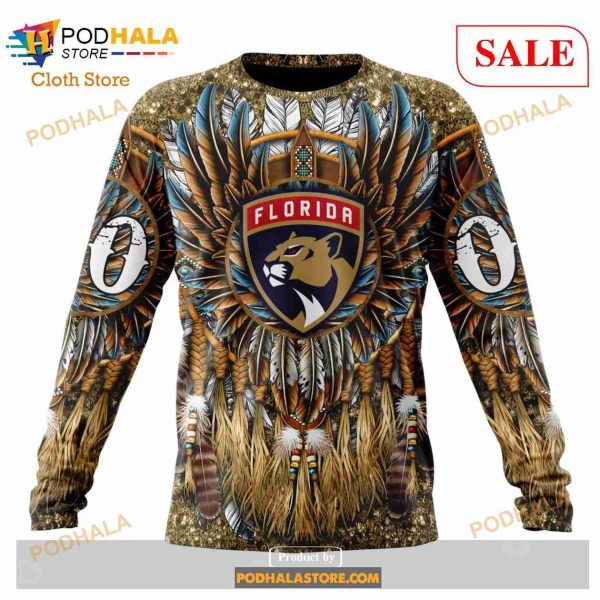 Custom Florida Panthers Native Costume Design Sweatshirt NHL Hoodie 3D