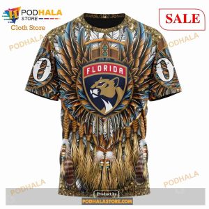 Custom Florida Panthers Native Costume Design Sweatshirt NHL Hoodie 3D 6