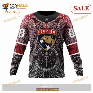 Custom Florida Panthers Norse Viking Symbols Sweatshirt NHL Hoodie 3D 6